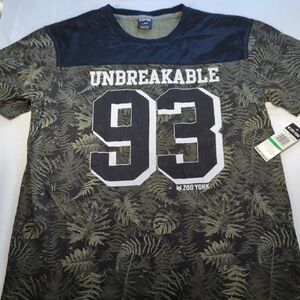 Zoo York Men's Black and Olive Graphic Tee